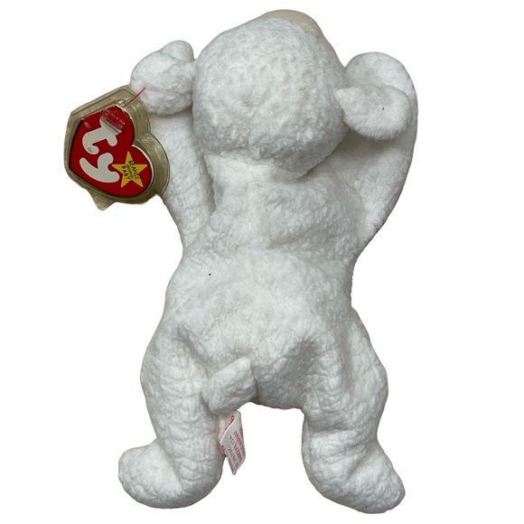Ty Beanie Original Baby "Fleece" the White Lamb  RETIRED 3- 21- 1996 Pvc Pellets - Picture 3 of 7